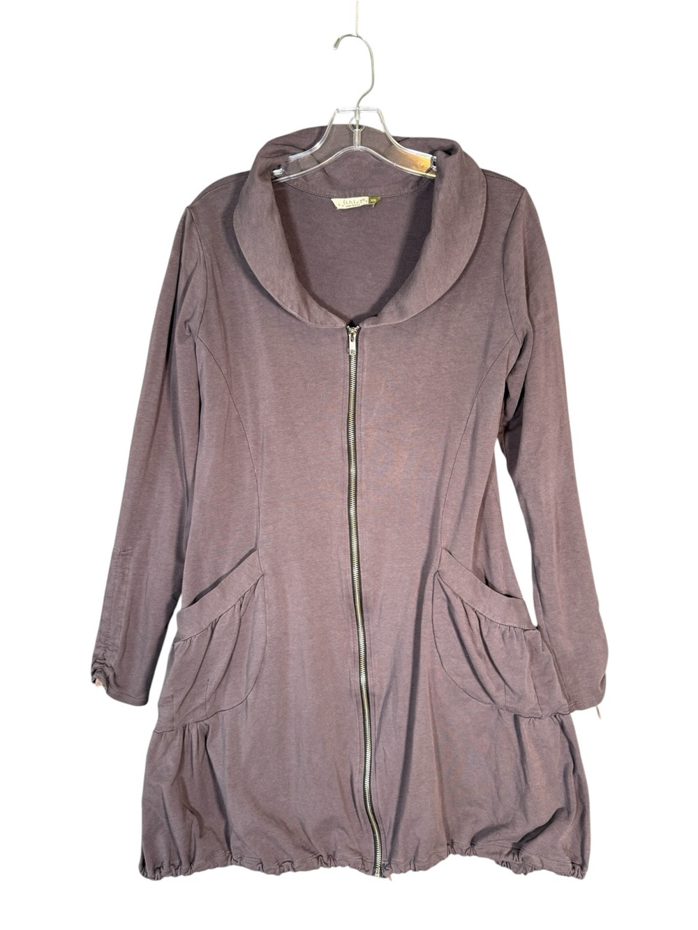 Chalet Oversized Cotton Blend Cardigan Lagenlook Earthy Grey XS